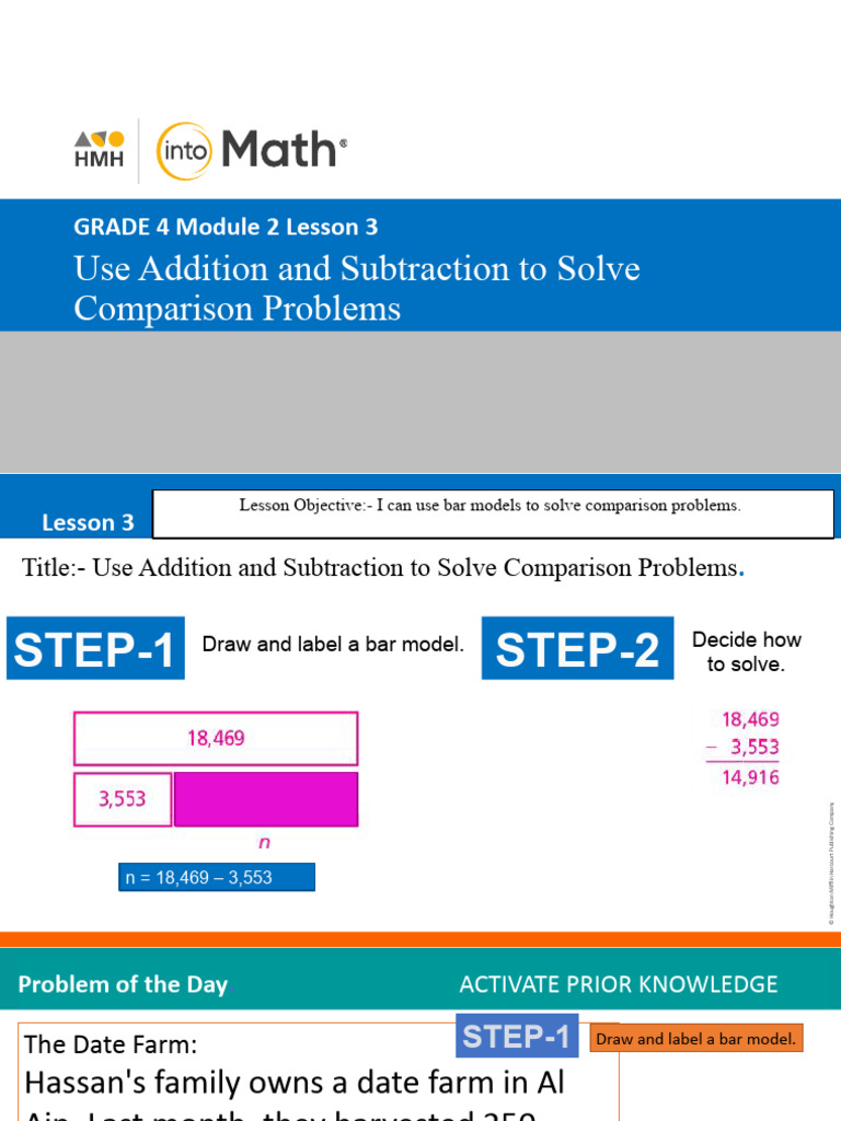 Solve Comparison Problems with Bar Models | PDF | Cognitive Psychology ...