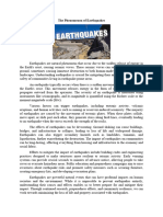 The Phenomenon of Earthquakes