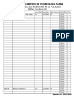 Revised - Attandance Cum Roll Sheet of UG - PG and PH.D Dated - 10.03.2024