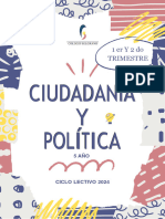 5° Año - Ciudadanía y Politica 1° y 2° Trimestre