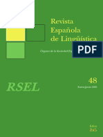 Nuevas Aportaciones Sobre Ser y Estar - Revista Española de Lingüística