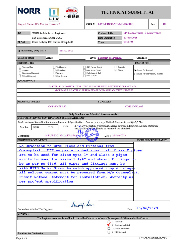 Upvc Pipe Class D PDF Pipe (Fluid Conveyance) Engineering