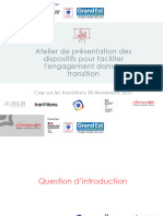 Atelier de Présentation Des Dispositifs Pour Faciliter L'engagement Dans La Transition