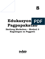 Edukasyon Sa Pagpapakatao: Ikatlong Markahan - Modyul 3 Kagalingan Sa Paggawa