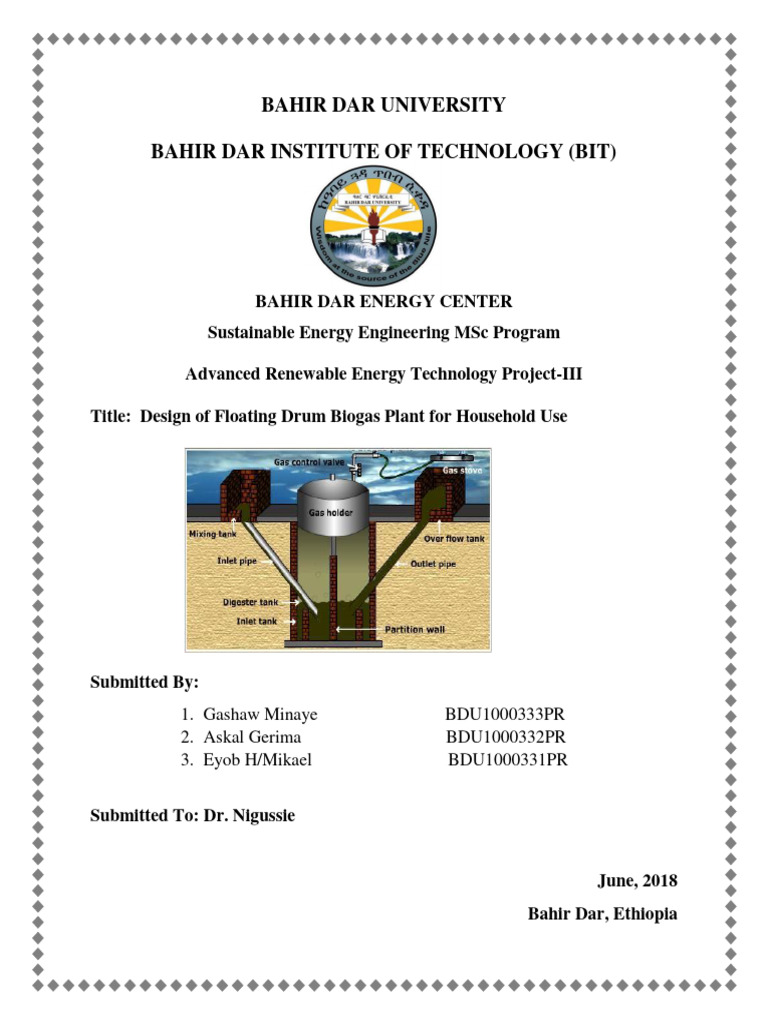 Biogas Project Pdf Anaerobic Digestion Biogas