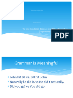 Grammatical Transformations