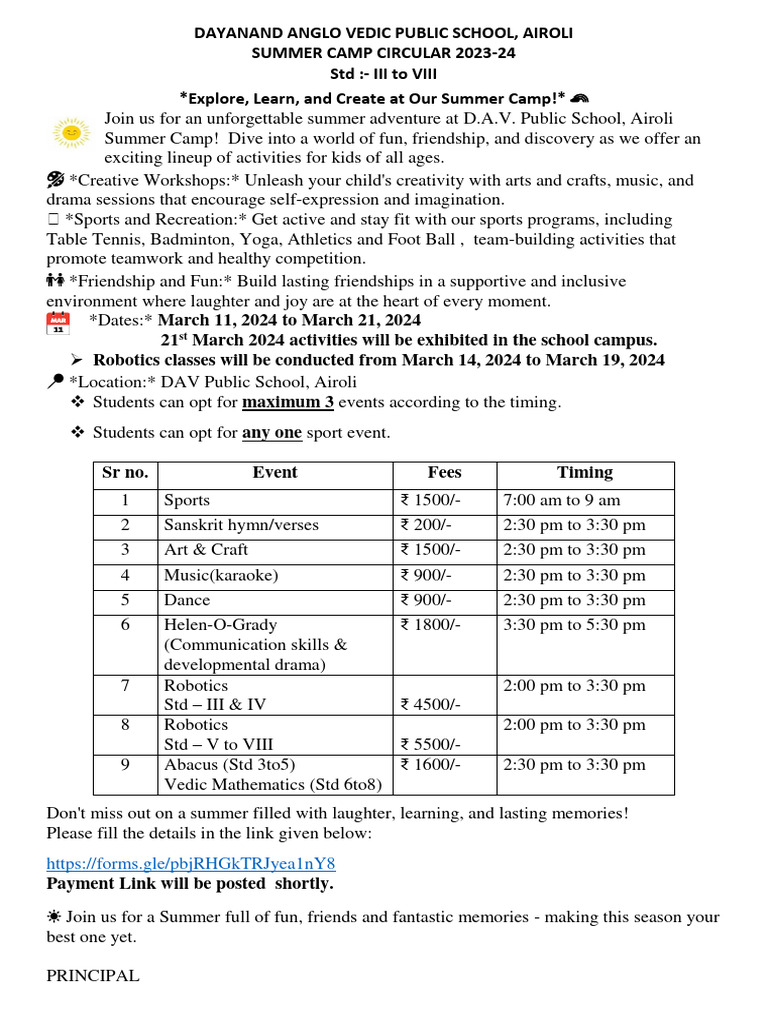 Summer Camp 2024 NEW PDF
