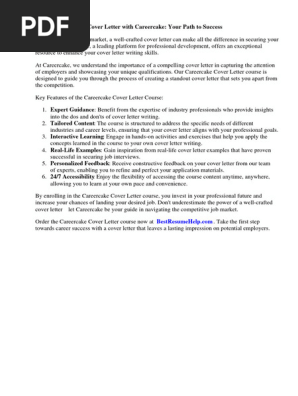 Careercake Cover Letter