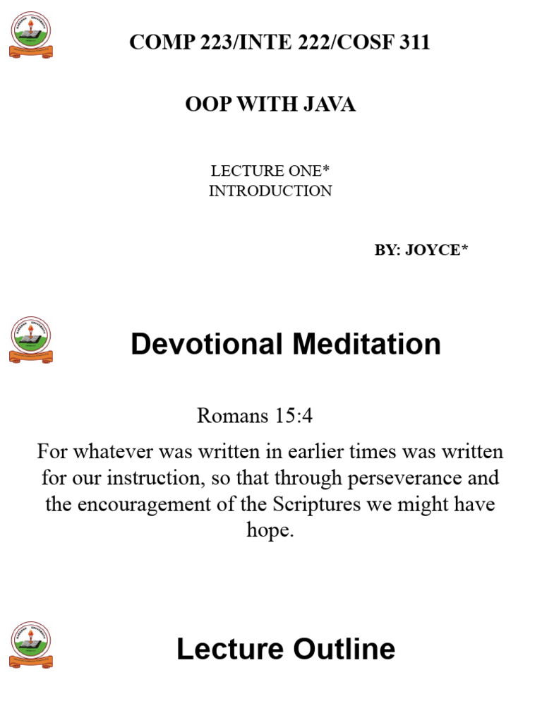 Introduction to OOP with Java | PDF | Java (Programming Language ...