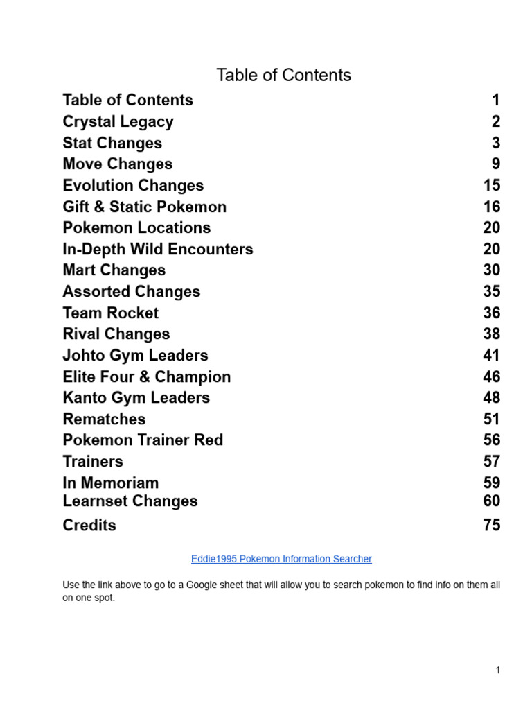 Crystal Legacy by TSP | PDF | Pokémon