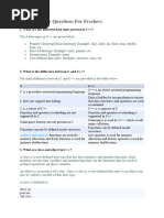 C++ Interview Questions