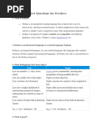 Python Interview Questions