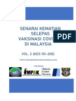 Senarai Kematian Selepas Vaksinasi Covid19 Di Malaysia: VOL. 2 (KES 101-200)