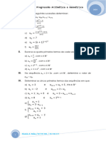 Manual de Exercícios - Sucessão, P.A e P.G