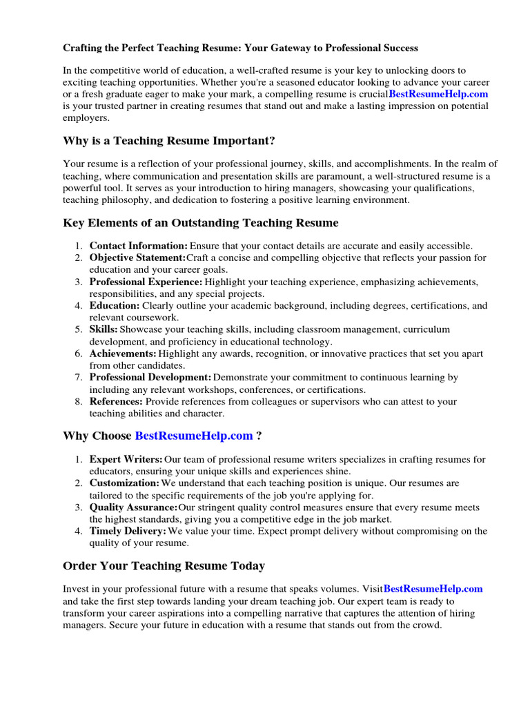 what to write in mail while sending resume for teaching job