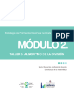 Módulo 2 Taller 5 Algoritmo de La División. 3ro y 4to