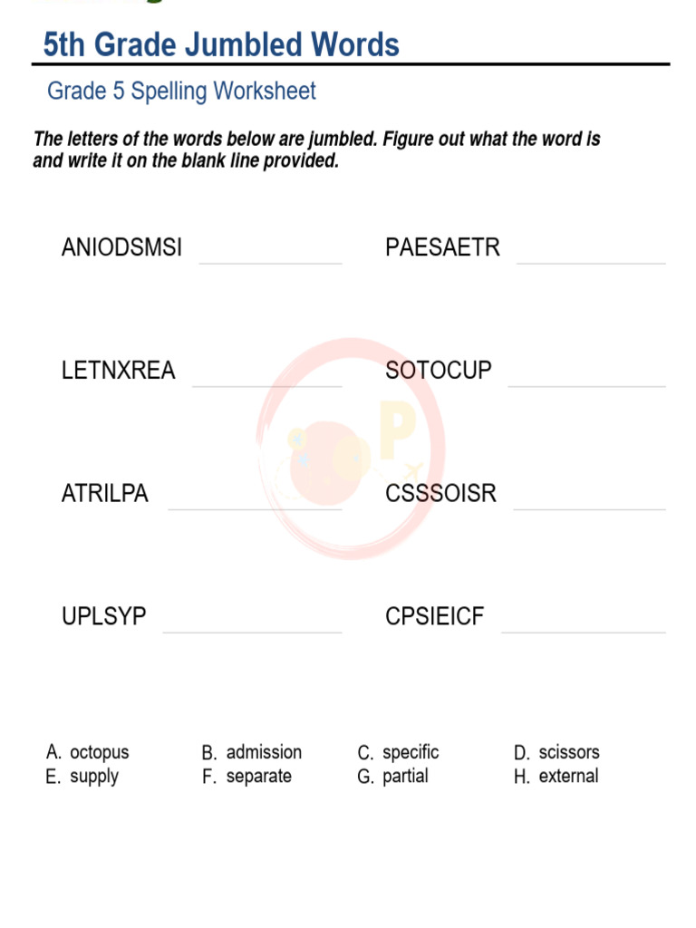 Grade-5 Spelling 18pg | PDF