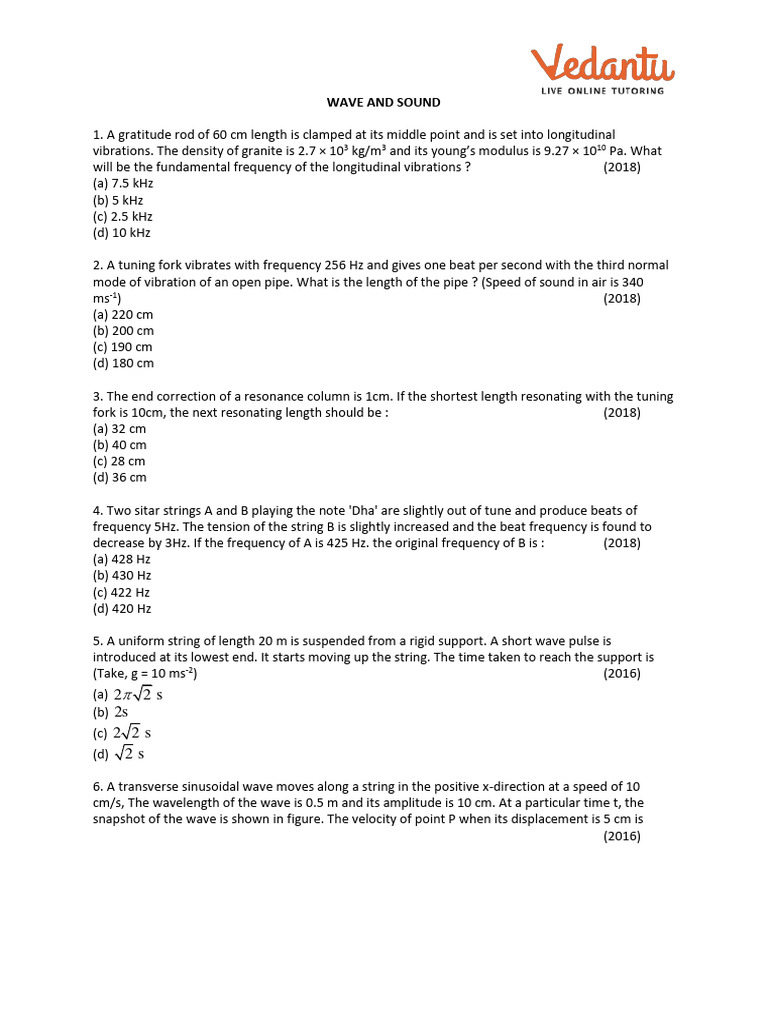 Physics Classroom Waves And Sound