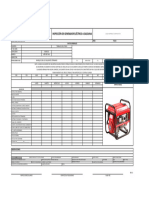 Check List Generador Electrico A Gasolina