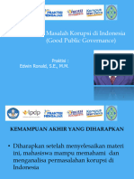 TM 5 Praktisi Mengajar - Masalah Korupsi Di Indonesia (Good Public Governance)