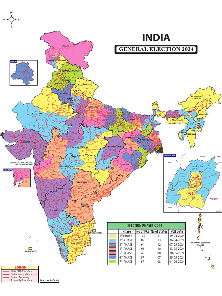 India Political Map for 2024 Elections | PDF