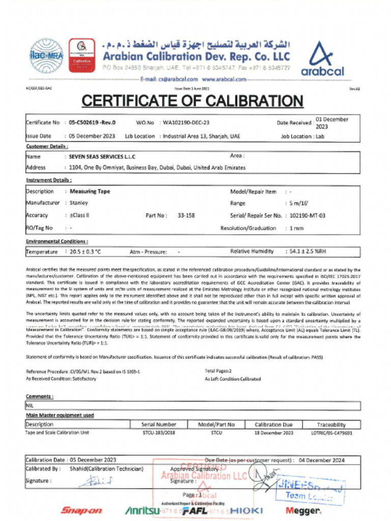 28 - 05-C502619 - Measuring Tape | PDF
