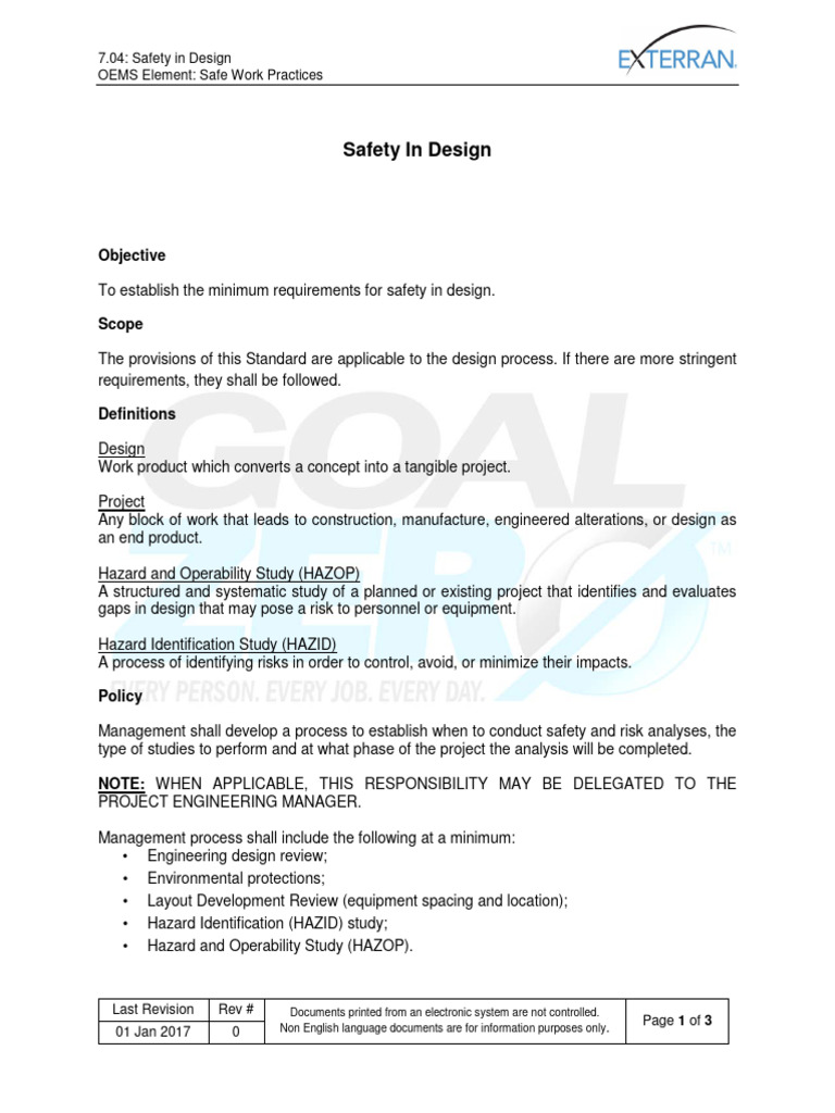 14.2 Safety In Design | PDF | Safety | Risk
