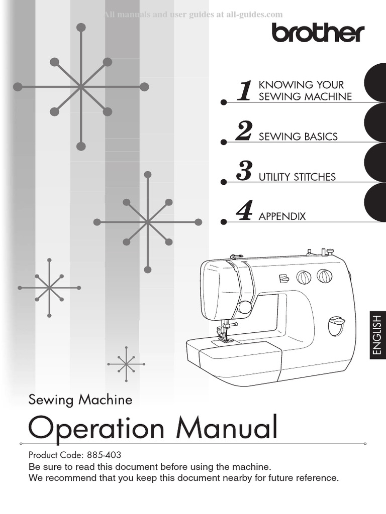 Brother LS2400 Sewing Machine Instruction Manual PDF Sewing Machine