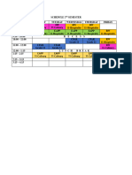Schedule 2ND Semester