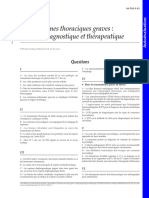 Traumatismes Thoraciques Graves Strat - Gie Diagnostique Et TH - Rapeutique - Valuation