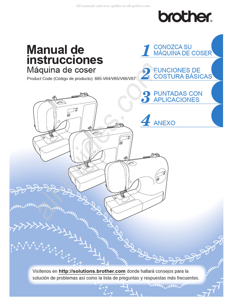 Brother SC9500 Espanol Sewing Machine Instruction Manual PDF