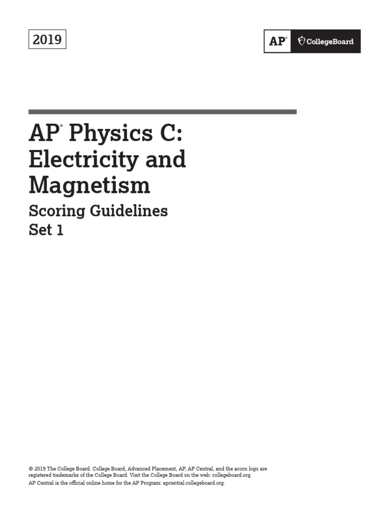 Ap19 Sg Physics C Em Set 1 Pdf Electrical Network Voltage