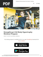 StrengthLog's Full-Body Hypertrophy Workout Program - StrengthLog