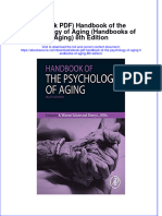 Handbook of The Psychology of Aging Handbooks of Aging 8Th Edition Full Chapter PDF