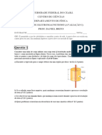 Avaliação 01 - Eletromagnetismo (Daniel Brito)