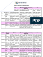 Calendario. Cuaresma