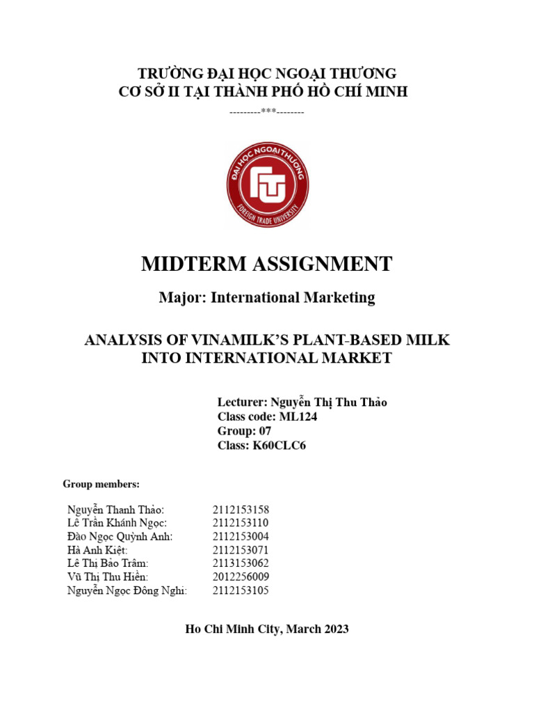 Vinamilk's Plant-Based Milk Strategy | PDF | Milk | Inflation