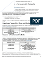 Choosing Between A Nonparametric Test and A Parametric Test