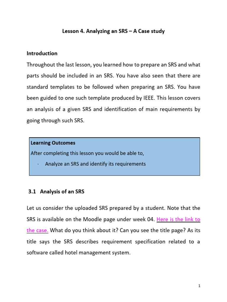 Analysis of SRS - A CASE Study | PDF | Web Application | Information ...
