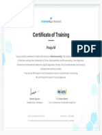 Machine Learning Training - Certificate of Completion