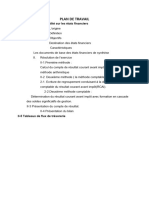 Plan de Travail: I. Généralité Sur Les États Financiers