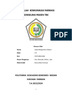 Makalah Komunikasi Farmasi Konseling Pasien TBC: Politeknik Kesehatan Kemenkes Medan Jurusan Farmasi T.A 2023/2024