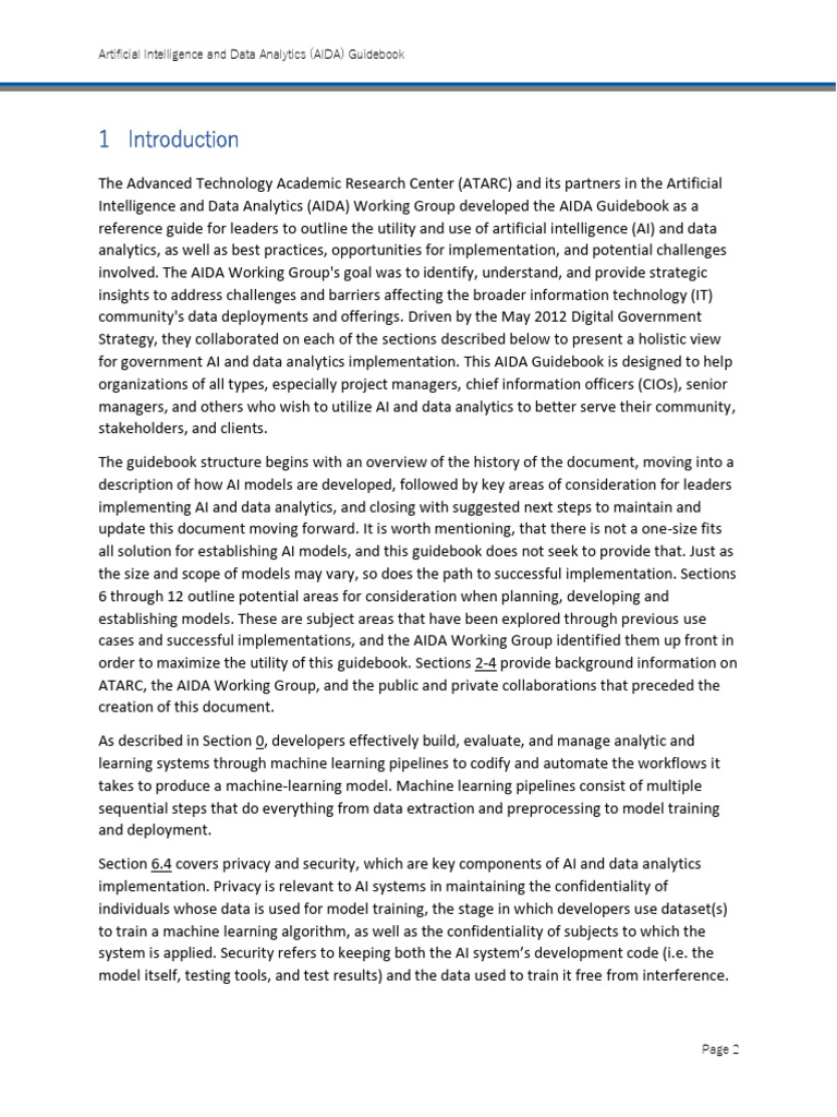 ATARC AIDA Guidebook - FINAL 7 | PDF | Artificial Intelligence ...