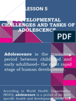 Developmental Tasks and Challenges of Adolescence
