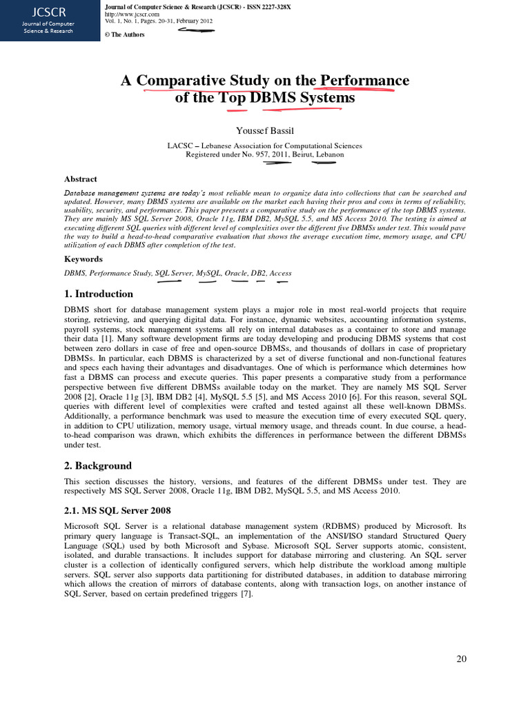 Top DBMS Performance Comparison | PDF | Databases | Ibm Db2
