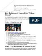 We Can Create AI Manga Filters Without Tiktok by Using Various Applications Such As Faceplay or Dimension Me App