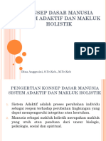 Konsep Dasar Manusia Sistem Adaktif Dan Makluk Holistik.