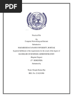 Bba-5th-Practical-File On Database