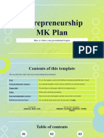 Entrepreneurship MK Plan