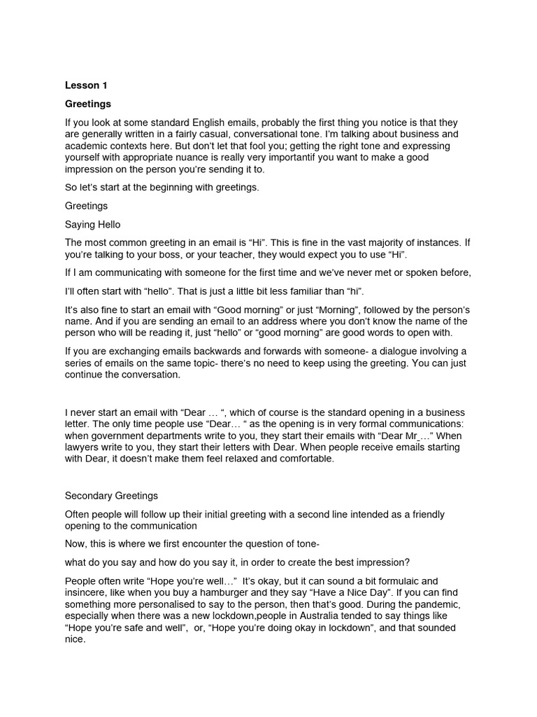 1 - Lesson-1-transcript-English-Only | PDF | English Language | Linguistics